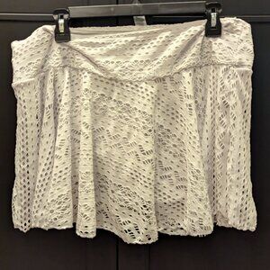 White Lace Swim Skirt